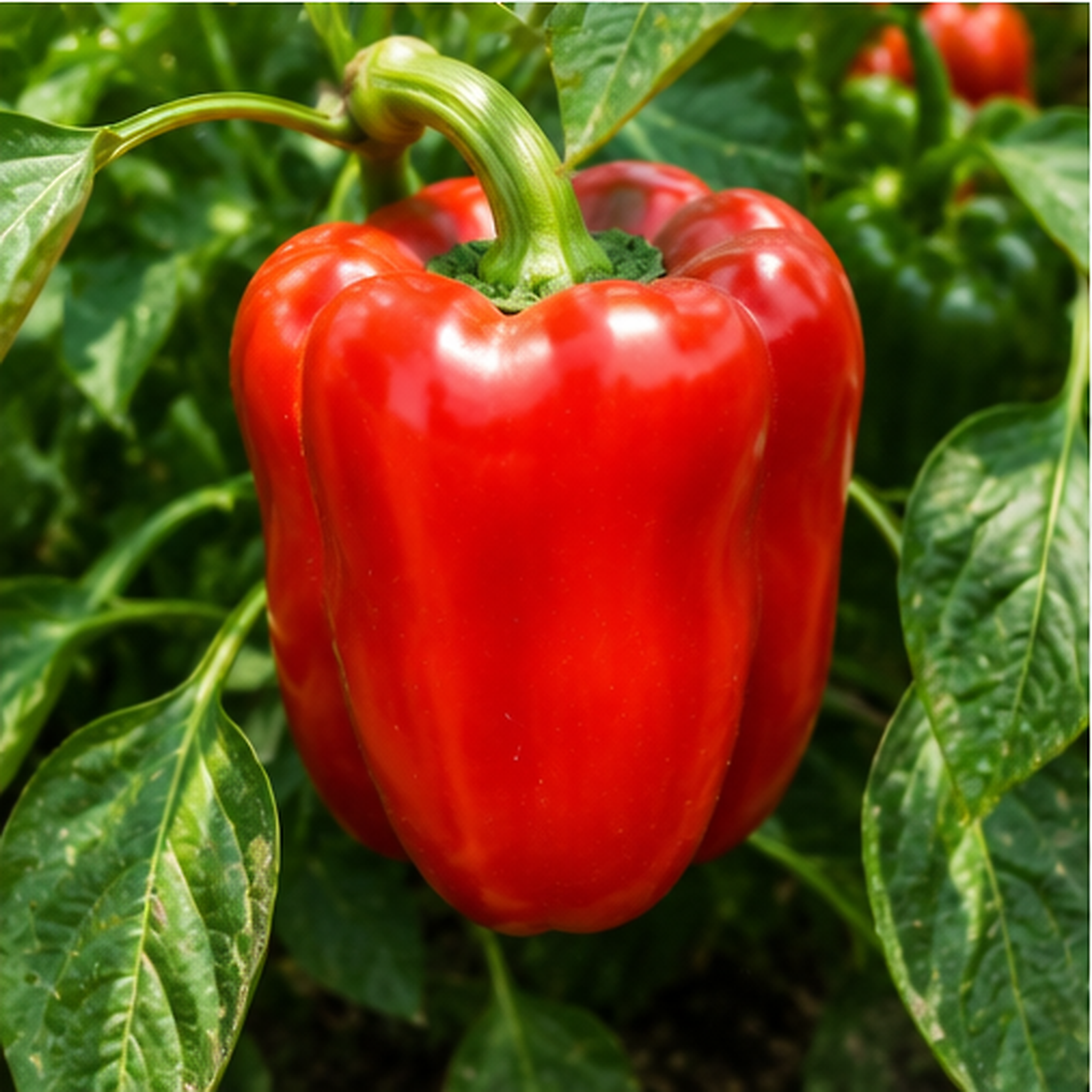 Fresh certified organic Red Capsicum grown by Murray Valley Organics